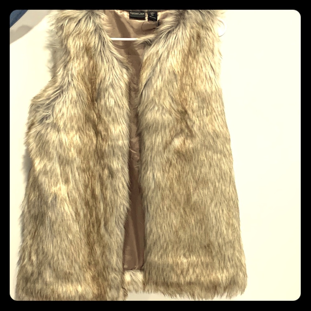 Faux fur vest.